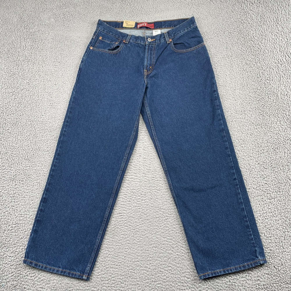 VTG Levi's Jeans Boys 14 Husky Blue 550 Relaxed Fit Straight Leg Denim Cotton